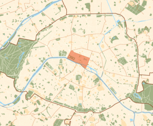 Mapa de los distritos de París