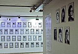 Photographs of victims of the Dirty War under the military dictatorship of Argentina (1976-1983), part of the U.S.-backed Operation Condor in Latin America. Pasillo de la memoria UTN FRA (2015) 11.JPG