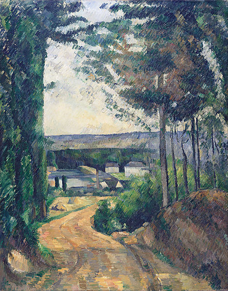 File:Paul Cézanne - Road leading to the lake - Google Art Project.jpg