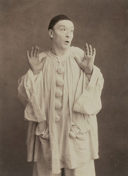 Paul Legrand as Pierrot, c. 1855. Photograph by Nadar.