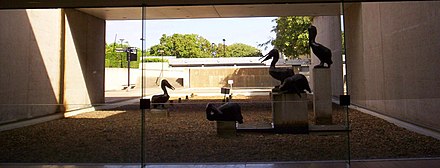 Leonard and Kathleen Shillam's Pelican sculptures at the Queensland Art Gallery