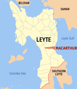 MacArthur na Leyte Coordenadas : 10°50'8"N, 124°59'47"E