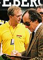 Phil Hill + Jackie Stewart 1991 USA.jpg