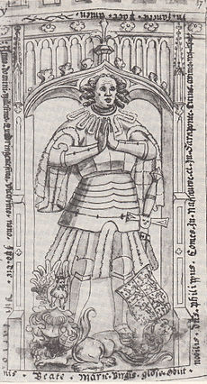 Филипп I, рисунок надгробия из книги эпитафий Генриха Дорса