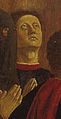 Piero della Francesca, particolare dell'autoritratto nel Polittico della Misericordia, 1444-64 (Sansepolcro, Museo civico)