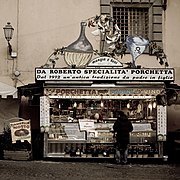 Venditore ambulante in provincia di Roma.