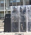Riot shields on 2005 Belizian Protests