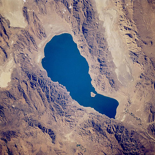 Satellite photo of Pyramid Lake, September 1994