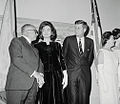 Venezuelan presidentti Rómulo Betancourt presidentti Kennedyn kanssa Yhdysvalloissa vuonna 1963