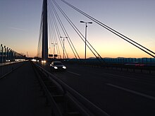 Die Raiffeisenbrücke Neuwied bei Nacht