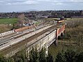 Railway lines leading east and south of Shrewsbury