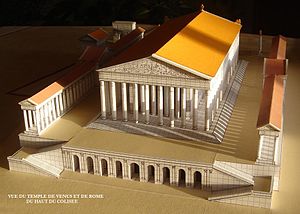Rekonstruktion av Venus och Romas tempel.