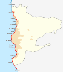 Mappa delle ferrovie nel territorio comunale