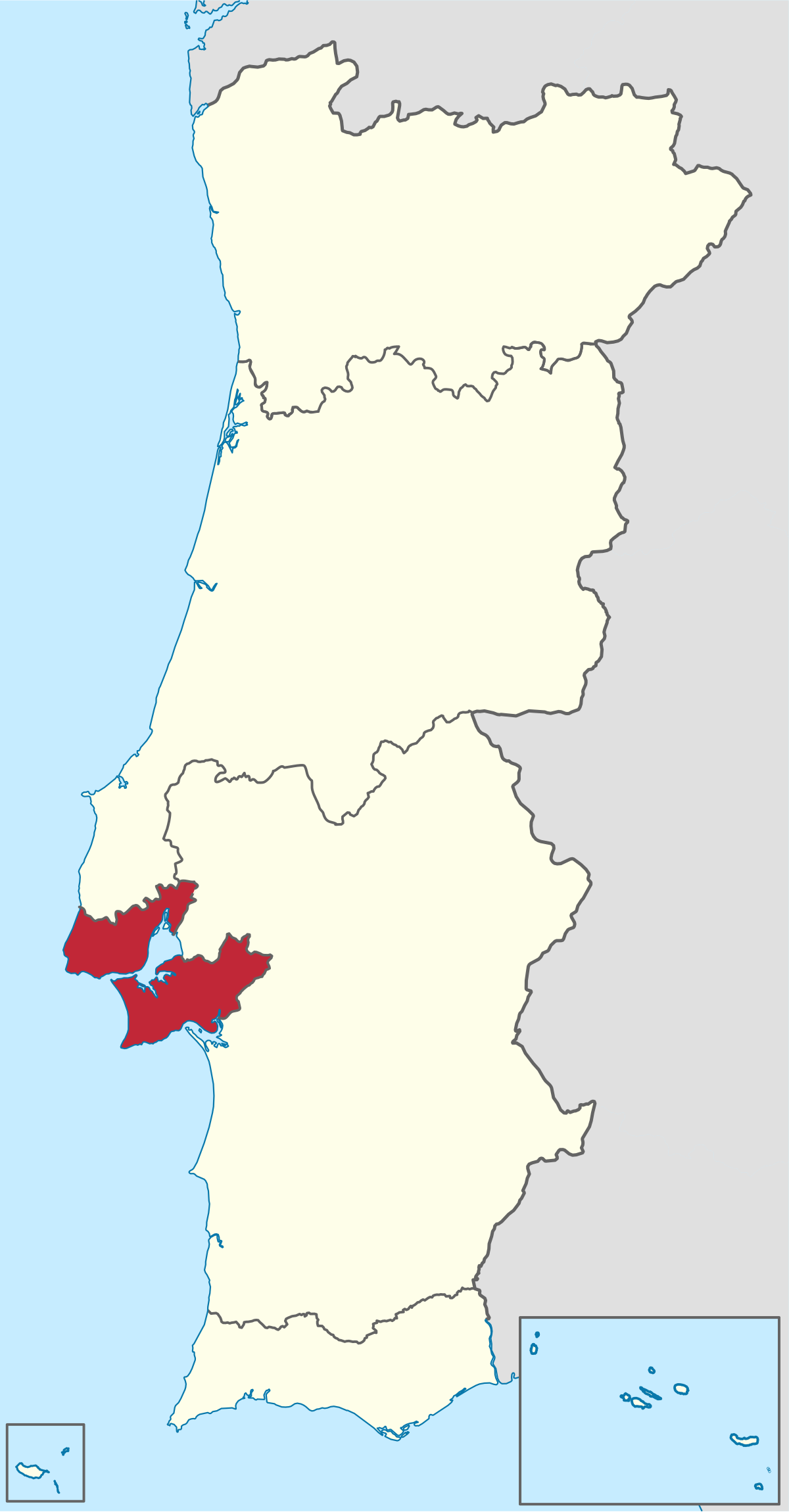 lisbonne carte du portugal