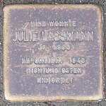 Rimpar Stolperstein Lassmann, Julie.jpg