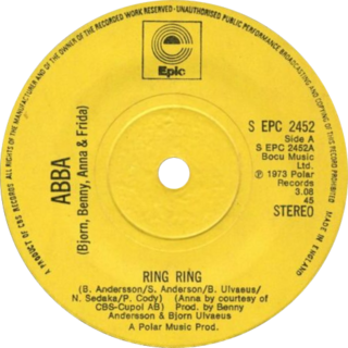 1974 UK remix single label of the English version