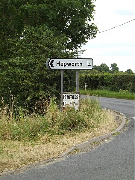 File:Roadsign on The Street - geograph.org.uk - 5067778.jpg