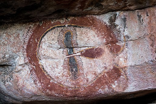Rock painting of Wandjina from Bachsten Camp