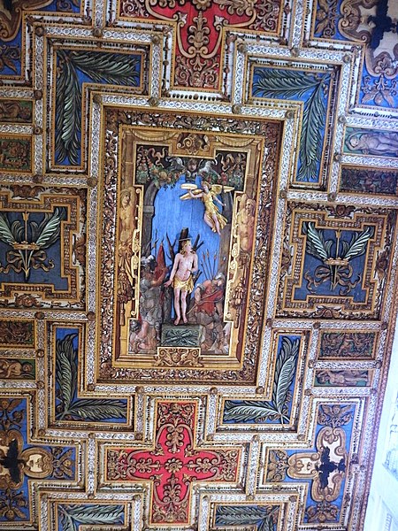 File:Roma, Basilica di San Sebastiano fuori le mura, soffitto.jpg