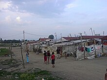 Refugee camp of Kosovar Romani in southern Central Serbia, close to Kosovo Romani camp in Kosovo, 2003.jpg