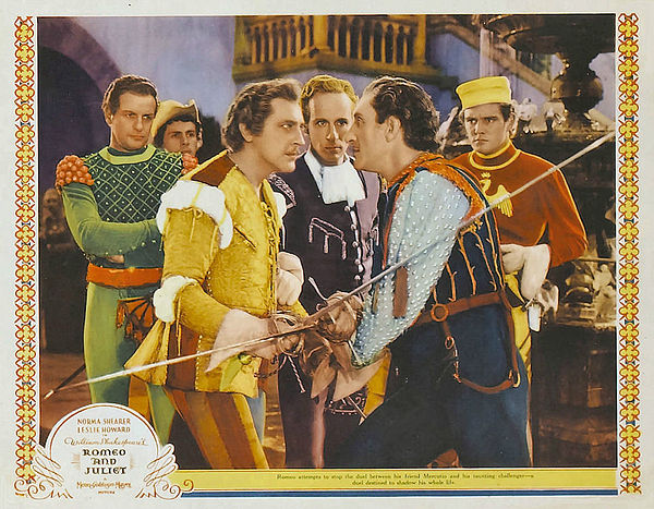 With John Barrymore and Leslie Howard in Romeo and Juliet, 1936