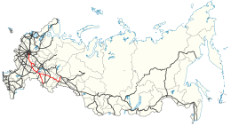 Ruta rusă M-5 map.svg