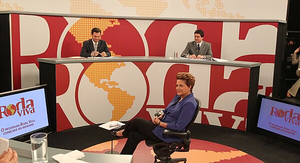 Dilma Rousseff during an interview in São Paulo.