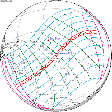 2045年2月16日日食