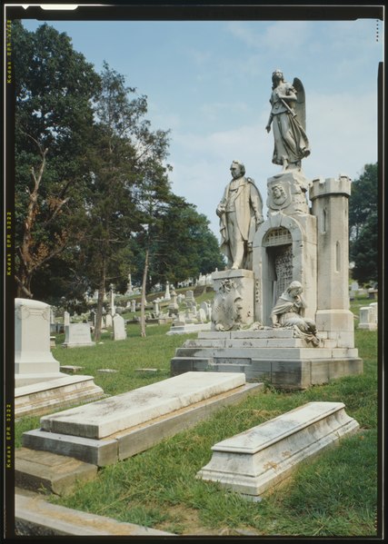 File:SOUTH SECTION 15, PERSPECTIVE VIEW OF THE WILLIAM J. MULLEN MONUMENT (DUPLICATE OF HABS No. PA-1811-59) - Laurel Hill Cemetery, 3822 Ridge Avenue, Philadelphia, HABS PA,51-PHILA,100-90 (CT).tif