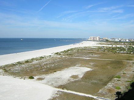 View north from Sand Key toward Clearwater Beach