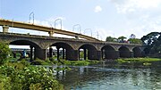 Thumbnail for File:Sangam Bridge on Mutha River as seen from Ahilyadevi Holkar Ghat in Pune.jpg