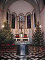 St. Katharina Altar mit barocker Kreuzgruppe aus dem ehem. Kloster Burbach