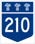 Highway 210 marker