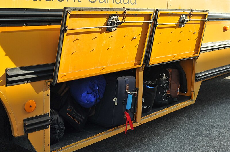 File:School bus luggage compartments.jpg