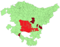 Municipios del área metropolitana y la segunda corona metropolitana de Vitoria