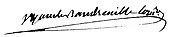 signature de Pierre-Gabriel Vyau de Baudreuille