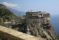 Das Kloster Simonos Petras auf dem Berg Athos