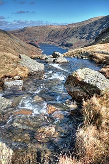 The Small Water Beck with the Haweswater Reservoir in the background