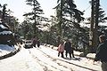 Snow laden street of McLeod Ganj, February 2005