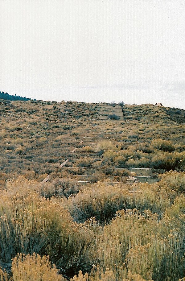 One of several rows of foundations left at Soldier Summit