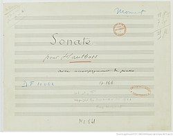 Image illustrative de l’article Sonate pour hautbois et piano de Saint-Saëns