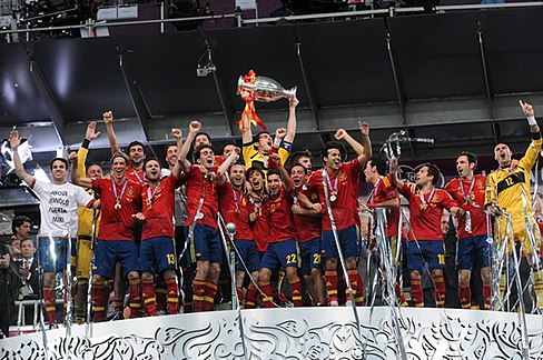 נבחרת ספרד ברגע הזכייה ביורו 2012