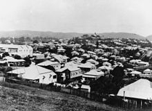 View of Paddington in 1929, taken from Enoggera Terrace looking towards Latrobe Terrace. StateLibQld 1 112656 Suburb of Paddington, Brisbane, 1929.jpg