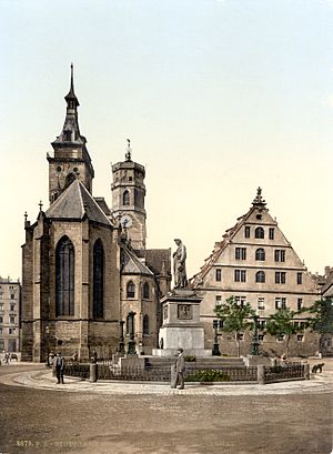 Stuttgart Stiftskirche: Ausrichtung, Baugeschichte, Portale