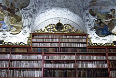 Strahov Theological Hall - Original Baroque Cabinets, Prague