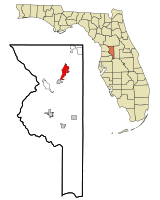 Locatie in Sumter County en de staat Florida