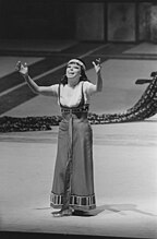 Sylvia Geszty als Kleopatra in Giulio Cesare in Egitto von Georg Friedrich Händel, Deutsche Staatsoper Berlin, 1970.