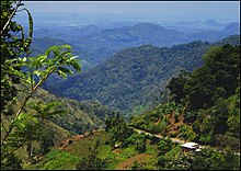 The Ella Gap - typical of the mountainous and densely forested terrain of the Kingdom of Kandy The Ella Gap view towards the South Coast, Sri Lanka.jpg