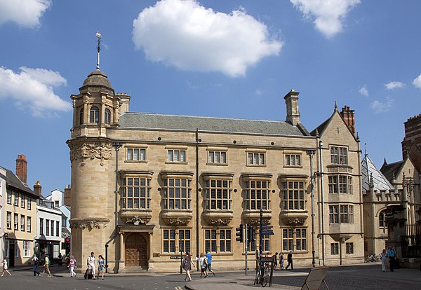 The Oxford Martin School is housed in the former Indian Institute building on Broad Street, Oxford.
