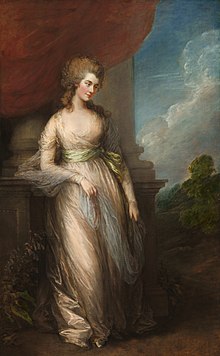 The Duchess of Devonshire by Thomas Gainsborough, 1783. Thomas Gainsboroguh Georgiana Duchess of Devonshire 1783.jpg